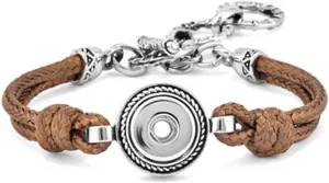 Ginger Snaps Petite One-Snap Brown Knot Bracelet GP90-04 Jewelry