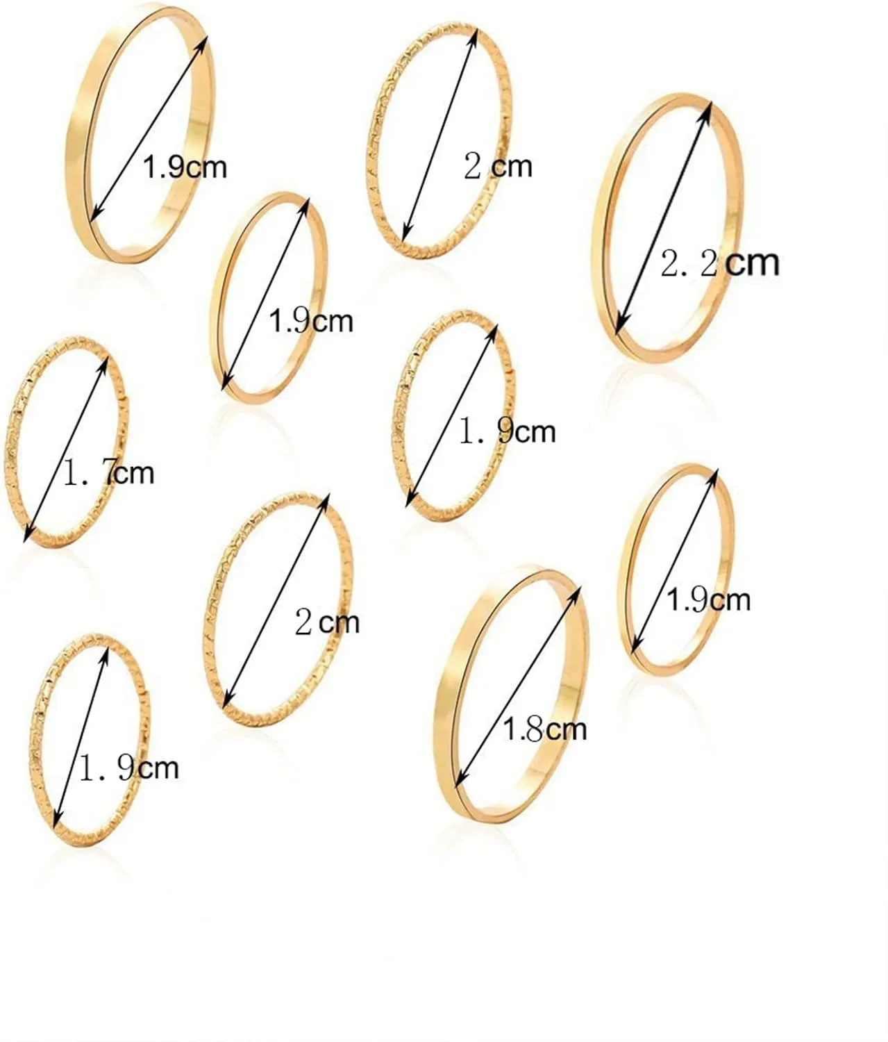 Gold Rings for Women Non Tarnish Vintage Stackable Rings set thin Knuckle ring Aesthetic Jewelry