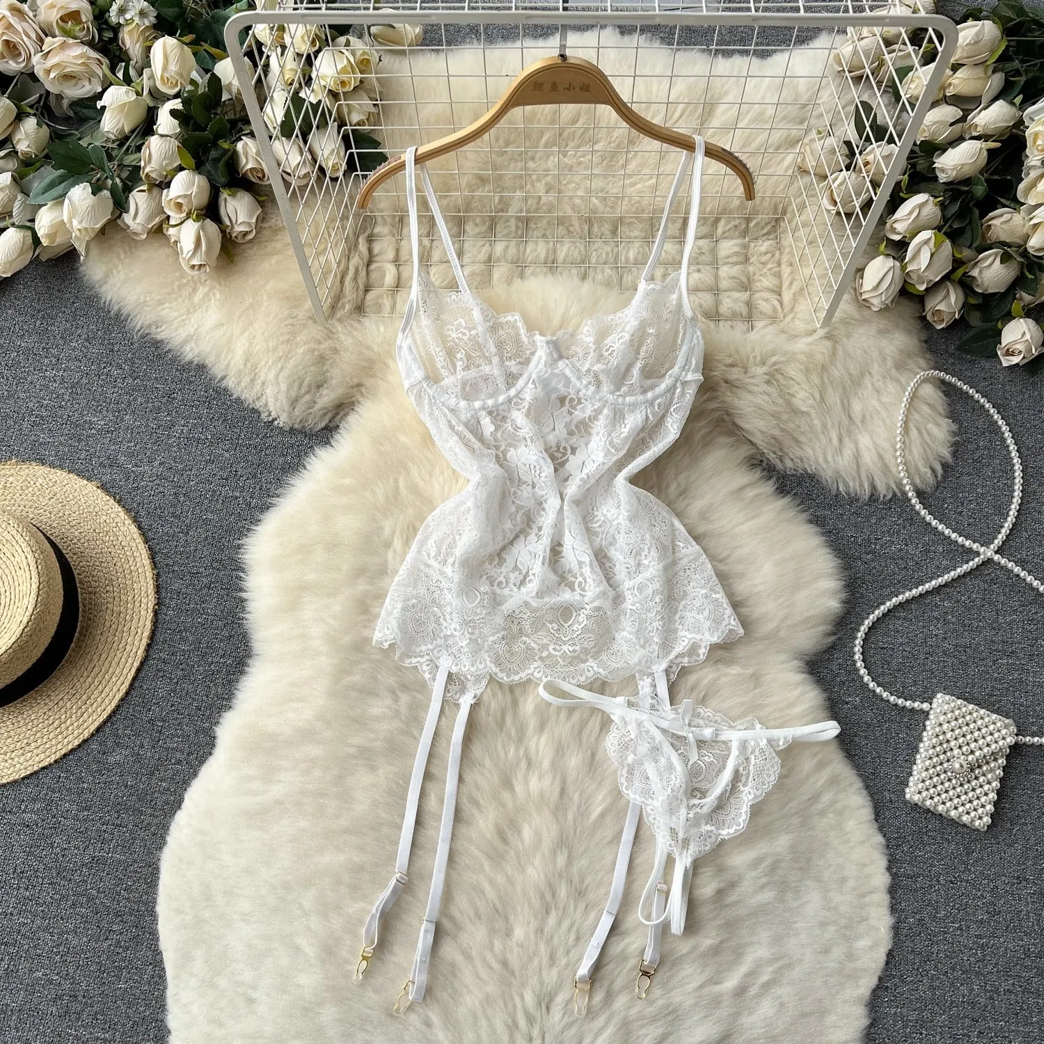 Haven Mesh Lace Lingerie Set