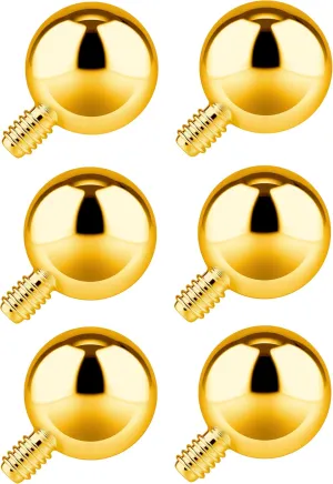 Internally Threaded Balls 16g 3mm - Various Ball Sizes For Anti Eyebrow, Ear, Cartilage, Rook, Helix, Labret Stud Lip Rings, Snake Bites, Septum Balls Jewelry Parts - Barbell Bar, Post, Circular Horseshoe Rings Replacement Balls For Piercings