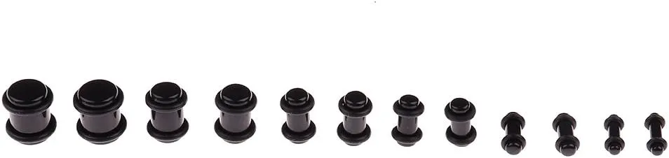 JieyueJewelry 50 Pieces Ear Stretching Kit 14G-00G Acrylic Tapers and Plugs   Silicone Tunnels - Ear Gauges Expander Set Body Piercing Jewelry