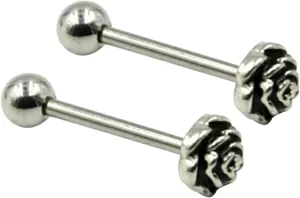 LIFKOME 2pcs Stainless Steel Tongue Rings Body Piercing Jewelry for Men Women Ring Cute Piercing Jewelry
