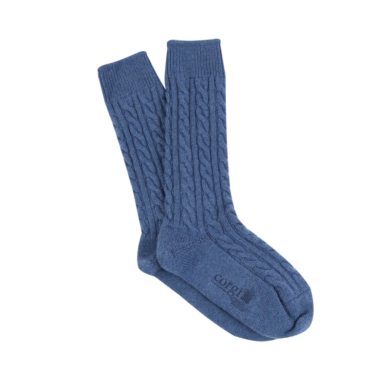 Men's Handmade Cable Cashmere Socks