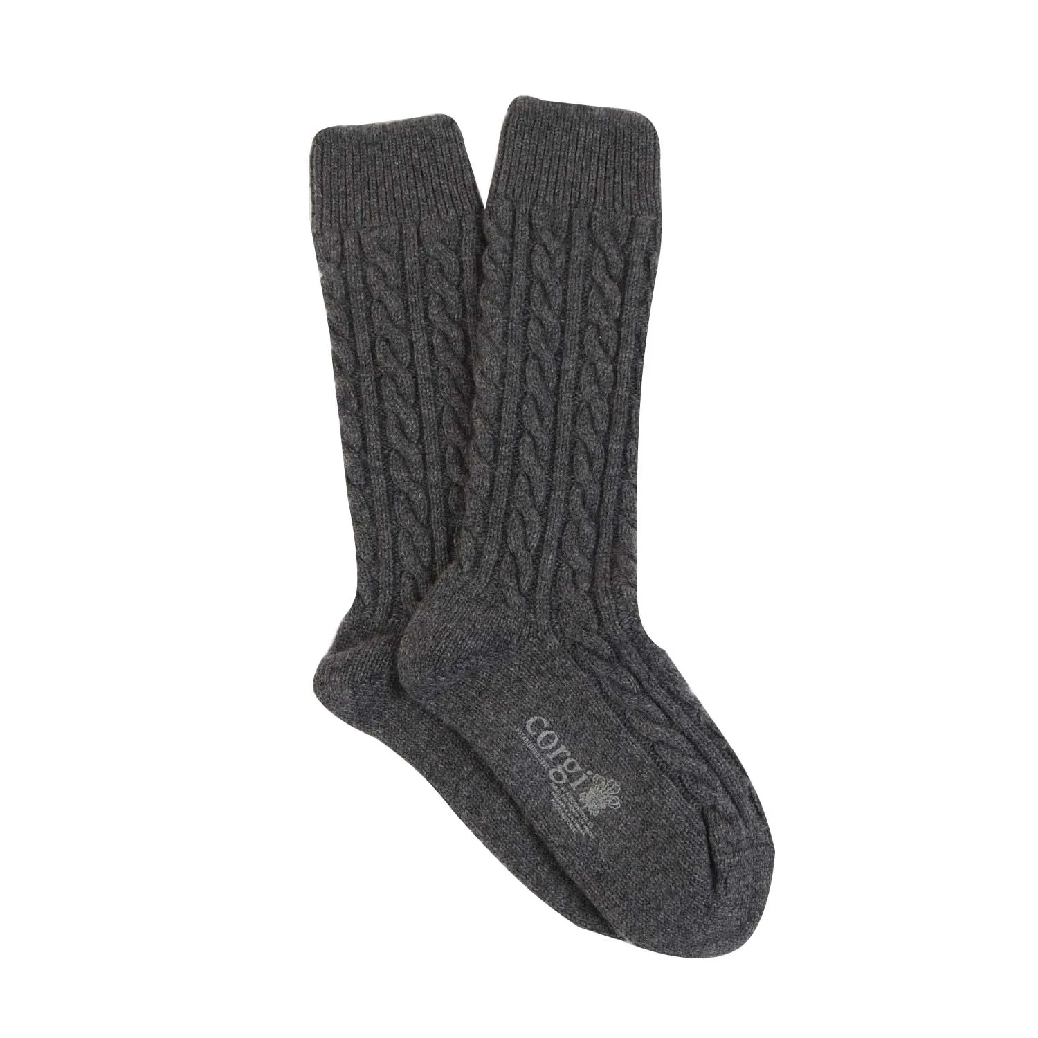 Men's Handmade Cable Cashmere Socks