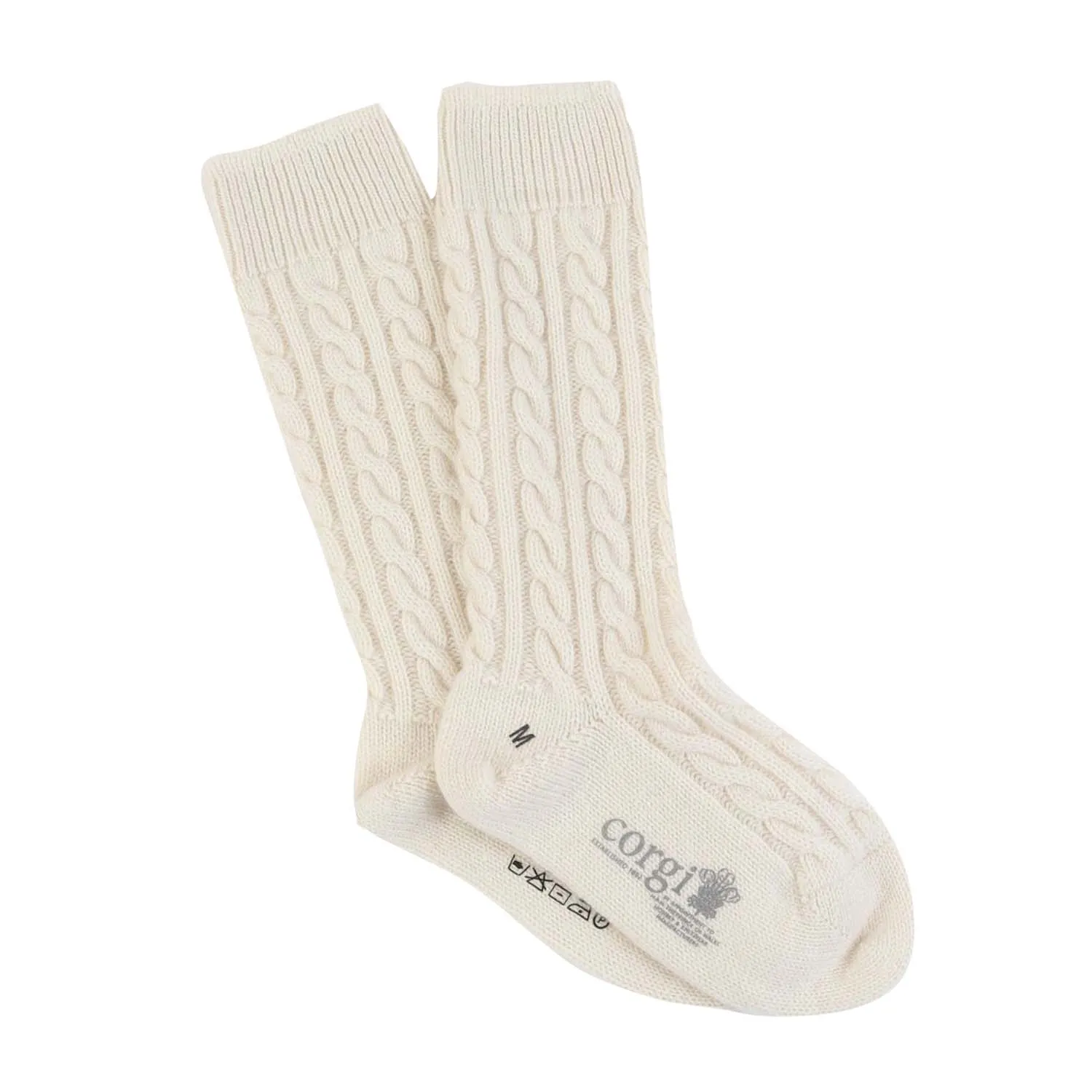 Men's Handmade Cable Cashmere Socks