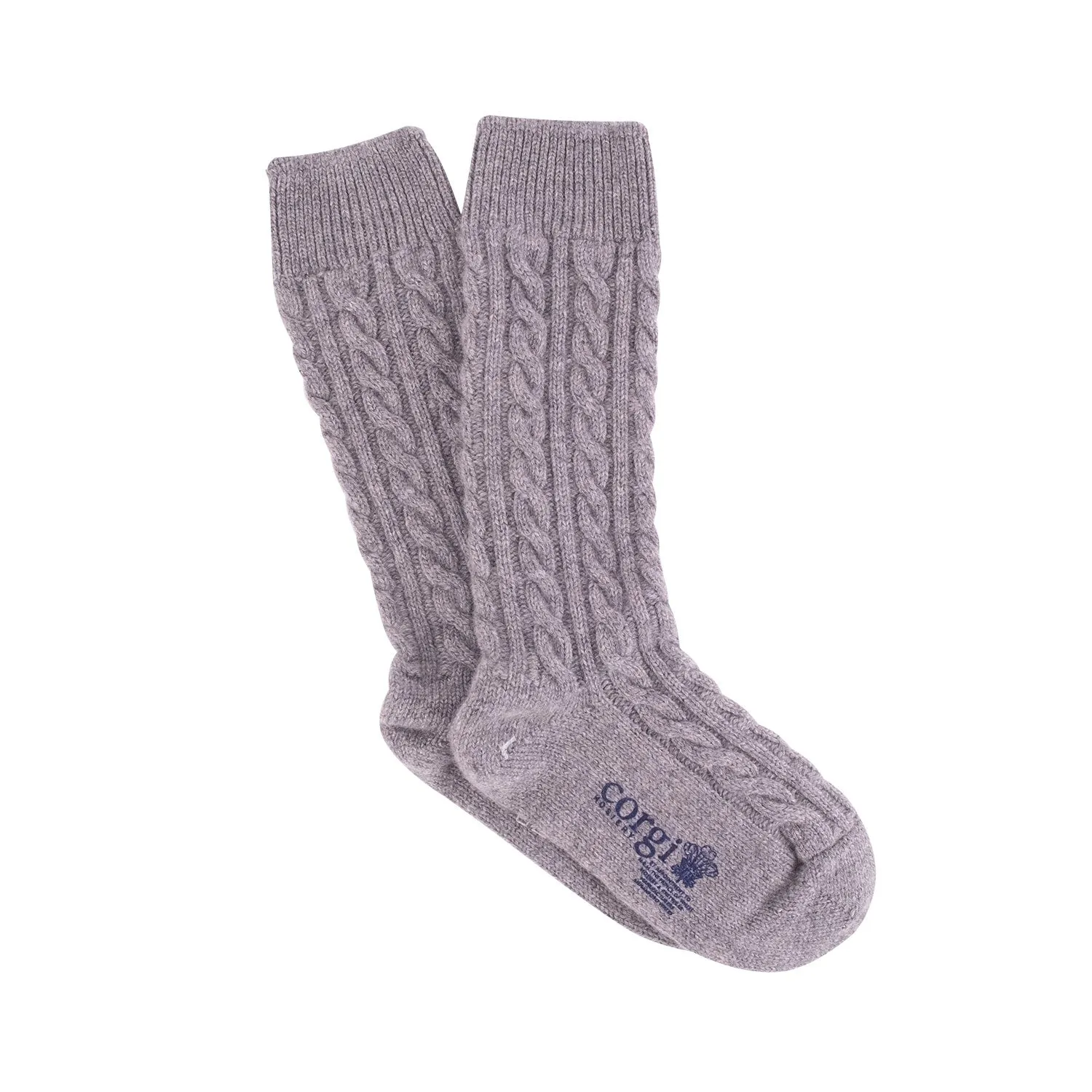 Men's Handmade Cable Cashmere Socks