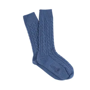Men's Handmade Cable Cashmere Socks