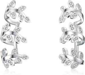 Midari Ear Cuff 925 Sterling Silver Leaf Earrings Ear Cuffs Non Piercing Wraps Earrings Jewelry Gifts for Women