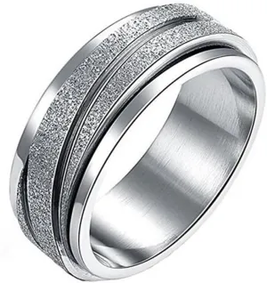 Moon and Star Ring Stress Relieving Anxiety Ring Titanium Steel Spinner Rings Engagement Wedding Rings