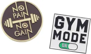 Motivational Enamel Lapel Pin Gym Mode Quotes Words Pin Inspirational Pin Sports No Pain No Gain Positive Saying Brooch for Clothing Bags Denim Lanyards Accessories Unisex Jewelry Gift