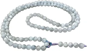 Natural Aquamarine 8mm 108 Mala Beads, Spiritual, Meditation Beads, Reiki, Japa Mala, Buddhist Prayer Beads, Yoga Bracelet, healing beads LKMALA-RRGU-164