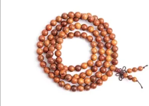 Natural Fragrant Burmese Rosewood 8mm 108 Mala Beads, Spiritual, Meditation Beads, Reiki, Japa Mala, Buddhist Prayer Beads, Yoga Bracelet, healing beads LKMALA-RRGU-2842
