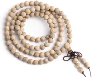 Natural Golden Phoebe Silkwood 6mm 108 Mala Beads, Spiritual, Meditation Beads, Reiki, Japa Mala, Buddhist Prayer Beads, Yoga Bracelet, healing beads LKMALA-RRGU-2836