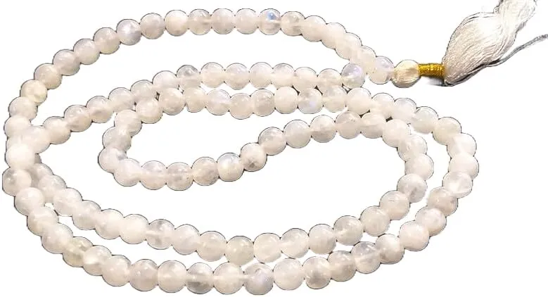 Natural RAINBOW MOONSTONE 8mm 108 Mala Beads, Spiritual, Meditation Beads, Reiki, Japa Mala, Buddhist Prayer Beads, Yoga Bracelet, healing beads LKMALA-RRGU-1578