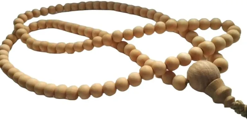 Natural wood bead 8mm 108 Mala Beads, Spiritual, Meditation Beads, Reiki, Japa Mala, Buddhist Prayer Beads, Yoga Bracelet, healing beads LKMALA-RRGU-67