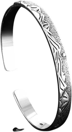 New 2025 Classic Mountain And Lake Cuff Bangle Men Women Antique Silver Color Romantic Couple Bracelet Vintage Male Chinese Style Jewelry Findings Fashion Trendy Accessories Creative Gift