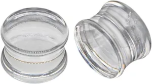 New 2025 Unisex 2Pcs White Black Transparent Acrylic Ear Tunnel Plug Gauges Piercing Double Curved Saddle Expander Stretcher Body Jewelry Fashion Accessories Creative For Women And Men Men