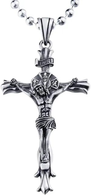 New 2025 Unisex Gift Fashion 316L Stainless Steel Jesus Cross Pendant Necklace Christian Hip Hop Rock Decoration Jewelry Luxury With For You Accessories Trendy Creative Best For Women And Men