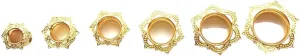 New 2026 Arrive Unisex 2 Pcs Gold Color Plug&Tunnel Ear Jewelry Ornate Stainless Steel Body Piercing Expander Gauge 6 To 16Mmdecoration Luxury Accessories Trendy Best For Gift For Women And Men