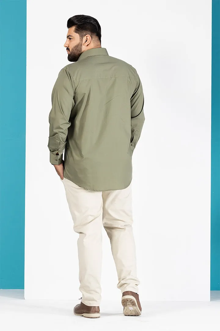 Olive Formal Shirt (Plus Size) - P22 - MS0022P