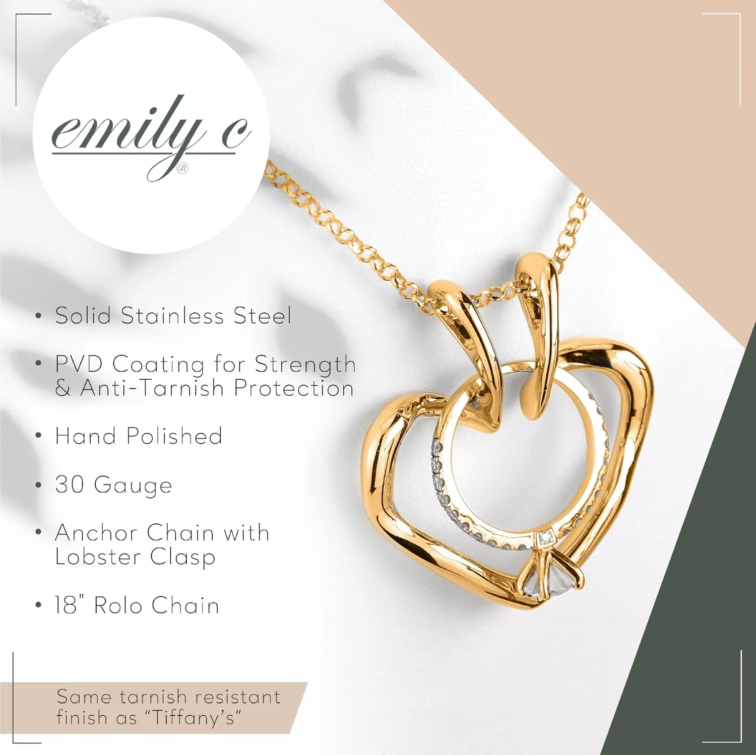 Original Patented Ring Holder - Stainless Steel Necklace - Women & Men Wedding & Engagement Ring Holder - Gift for Her