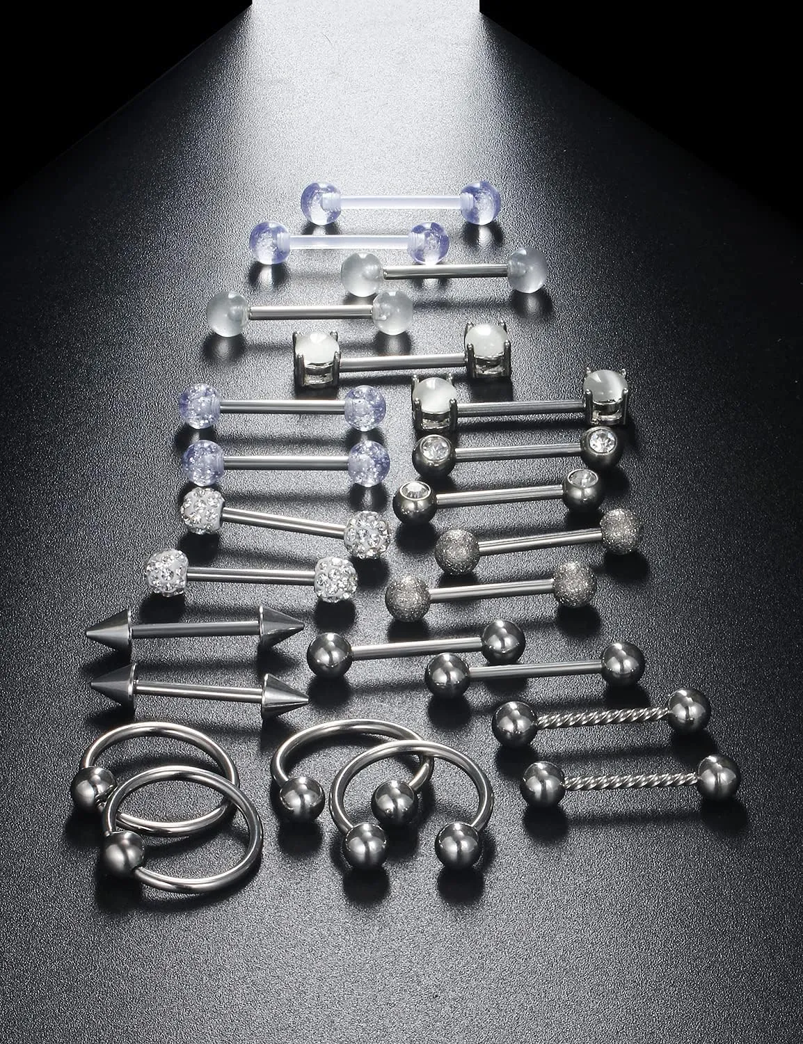 Oufksiyy 12 Pairs Nipple Rings Surgical Stainless Steel Hypoallergenic Nipple Piercing Jewelry 14G Nipple Barbells Hoops Tongue Rings for Women Men 14mm 14 Gauge Niple Tongue Jewelry