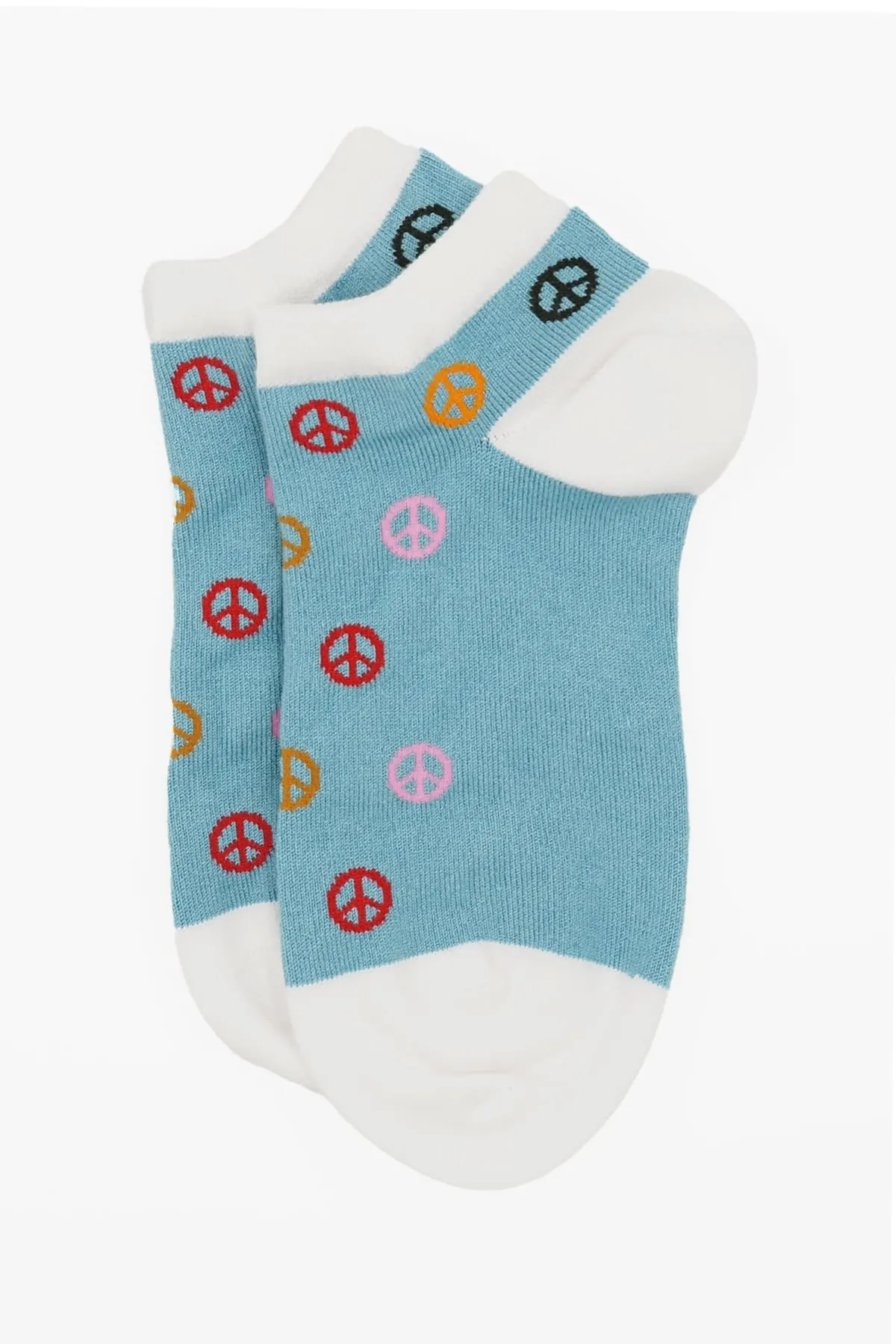 Peace Women's Trainer Socks - Blue
