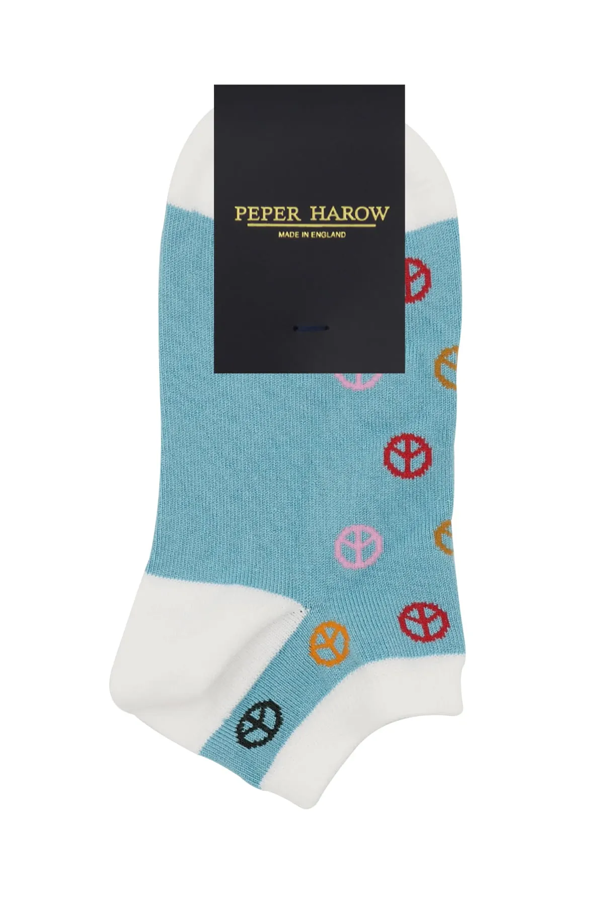 Peace Women's Trainer Socks - Blue