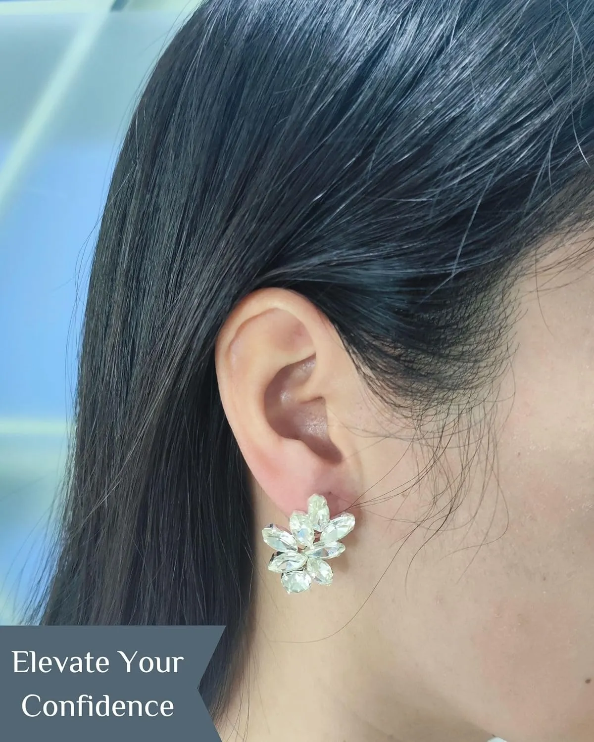 PEARLY JUN Ear Climbers Earrings for Women, 3PC Rhinestone Zircon Gold Plated Full Ear Cuff Crystal Earrings Wraps Pierced Hole Dangle Dainty Trendy Costume Accessories