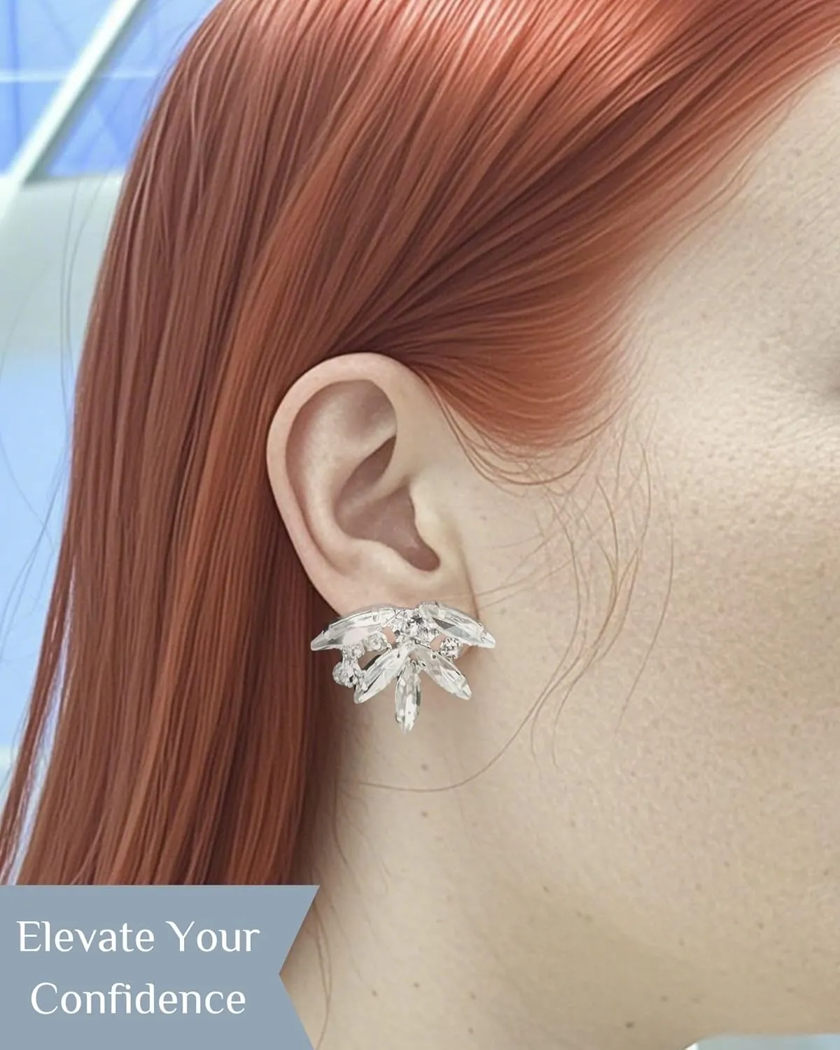 PEARLY JUN Ear Climbers Earrings for Women, 3PC Rhinestone Zircon Gold Plated Full Ear Cuff Crystal Earrings Wraps Pierced Hole Dangle Dainty Trendy Costume Accessories
