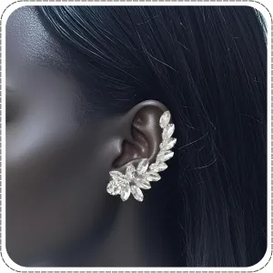 PEARLY JUN Ear Climbers Earrings for Women, 3PC Rhinestone Zircon Gold Plated Full Ear Cuff Crystal Earrings Wraps Pierced Hole Dangle Dainty Trendy Costume Accessories
