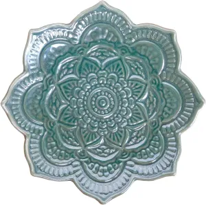 PUDDING CABIN Green Mandala Ring Dish, Birthday Gift for Mom Female Women Friend Girls