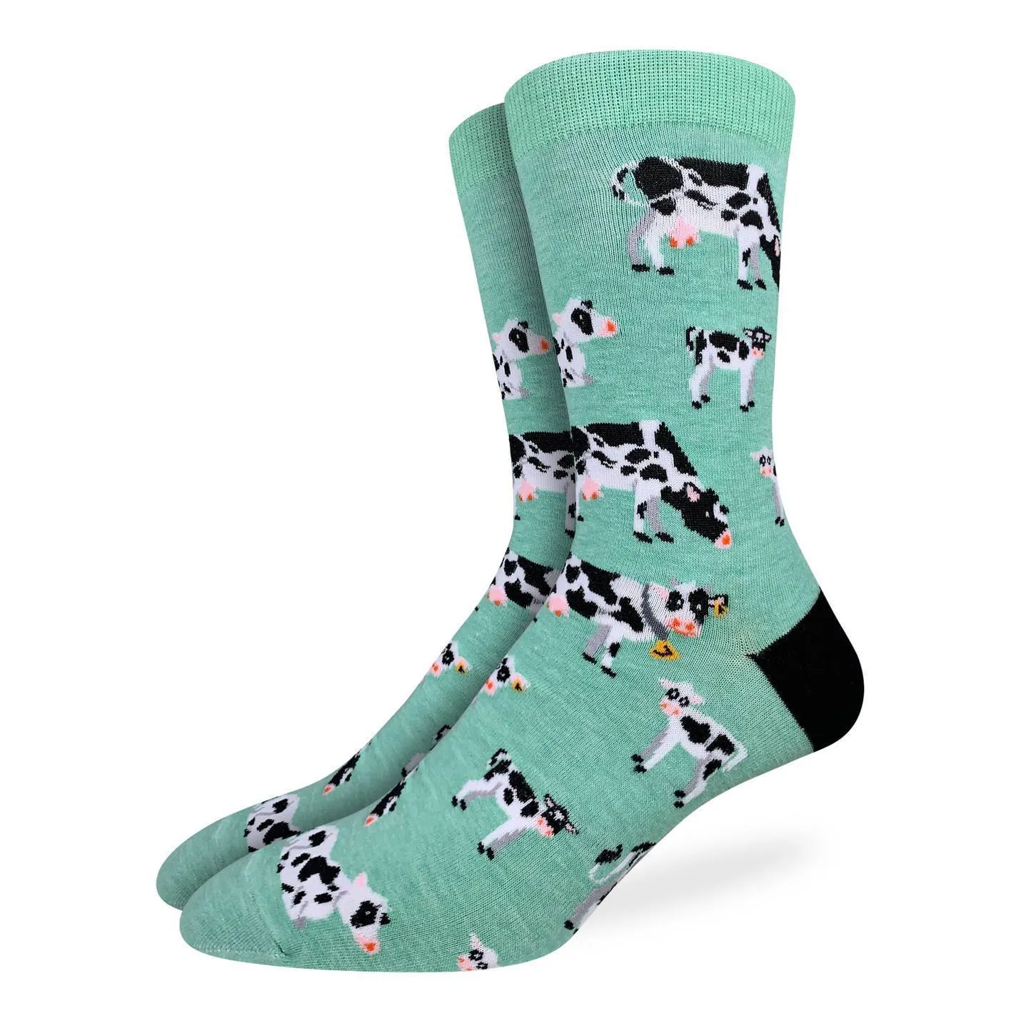 "Cows in a Field" Cotton Crew Socks by Good Luck Sock