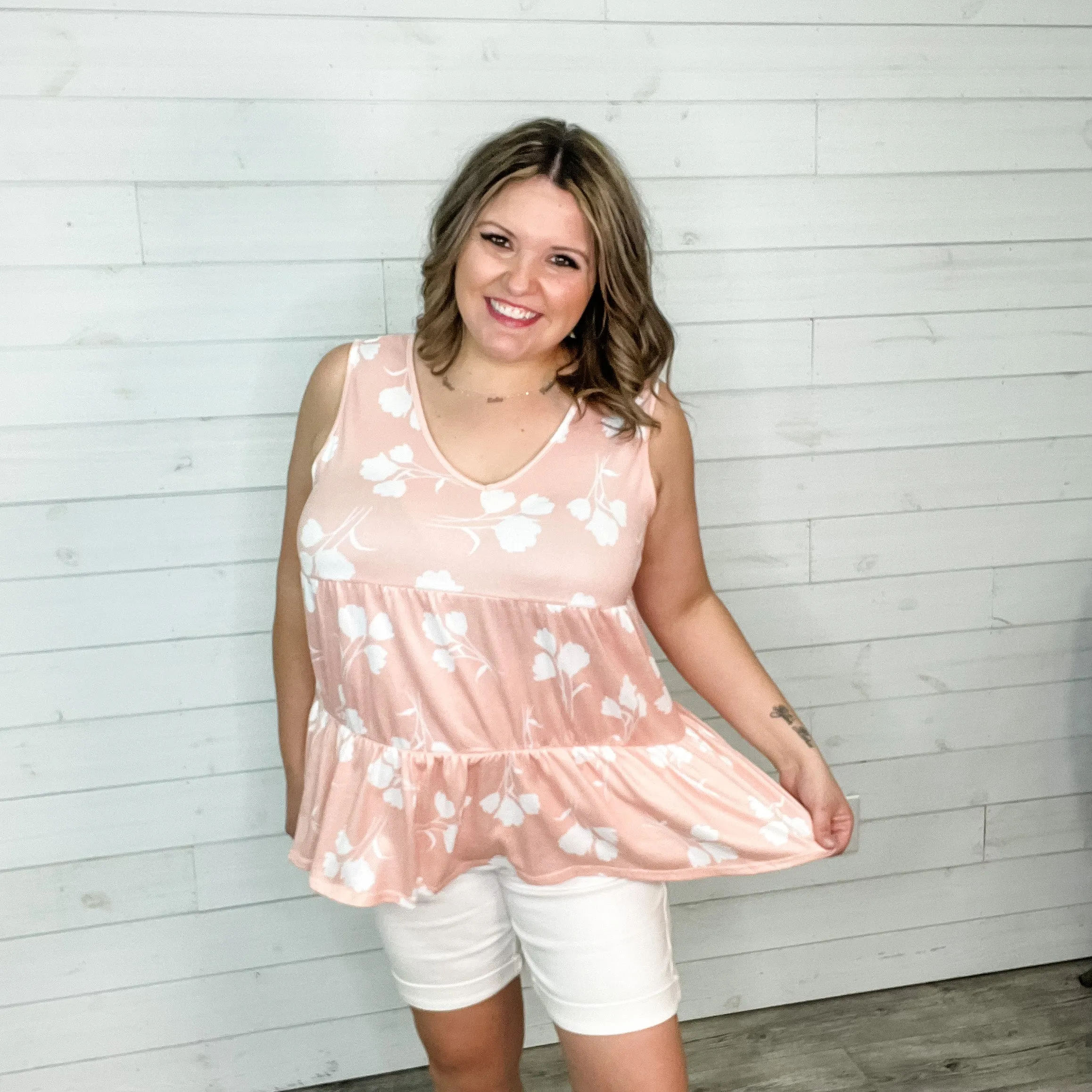 "Elanie" Floral Babydoll Tank