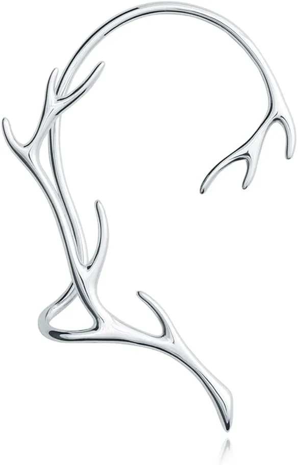 Reffeer Platinum Plated Copper Cartilage Cuff Earring Non Piercing Wraps for Women Clip Ons Earring Climber