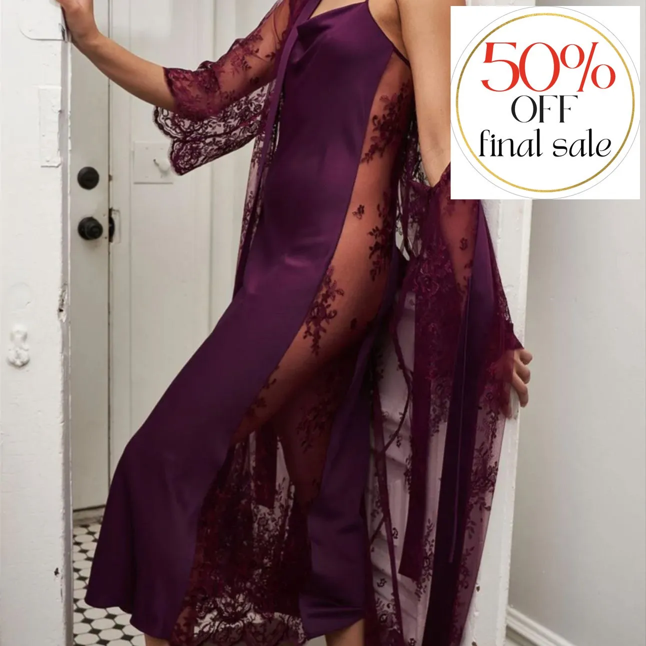 Rya Collection Darling Long Gown 219 in Aubergine
