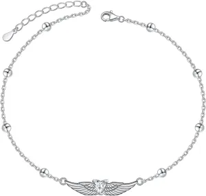 S925 Sterling Silver Anklets Adjustable Beach Foot Ankle Bracelet Jewelry Gifts For Women Girls