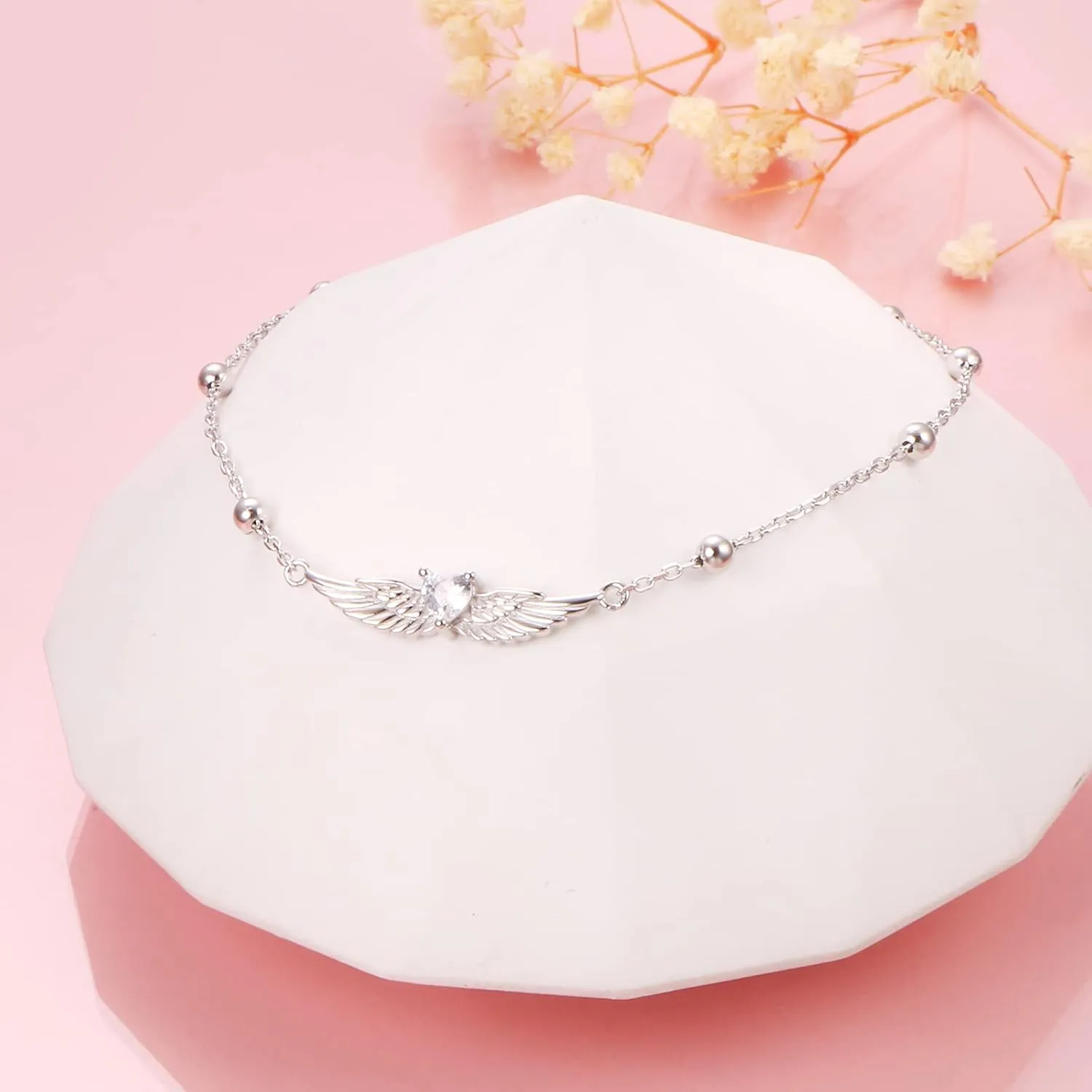 S925 Sterling Silver Anklets Adjustable Beach Foot Ankle Bracelet Jewelry Gifts For Women Girls