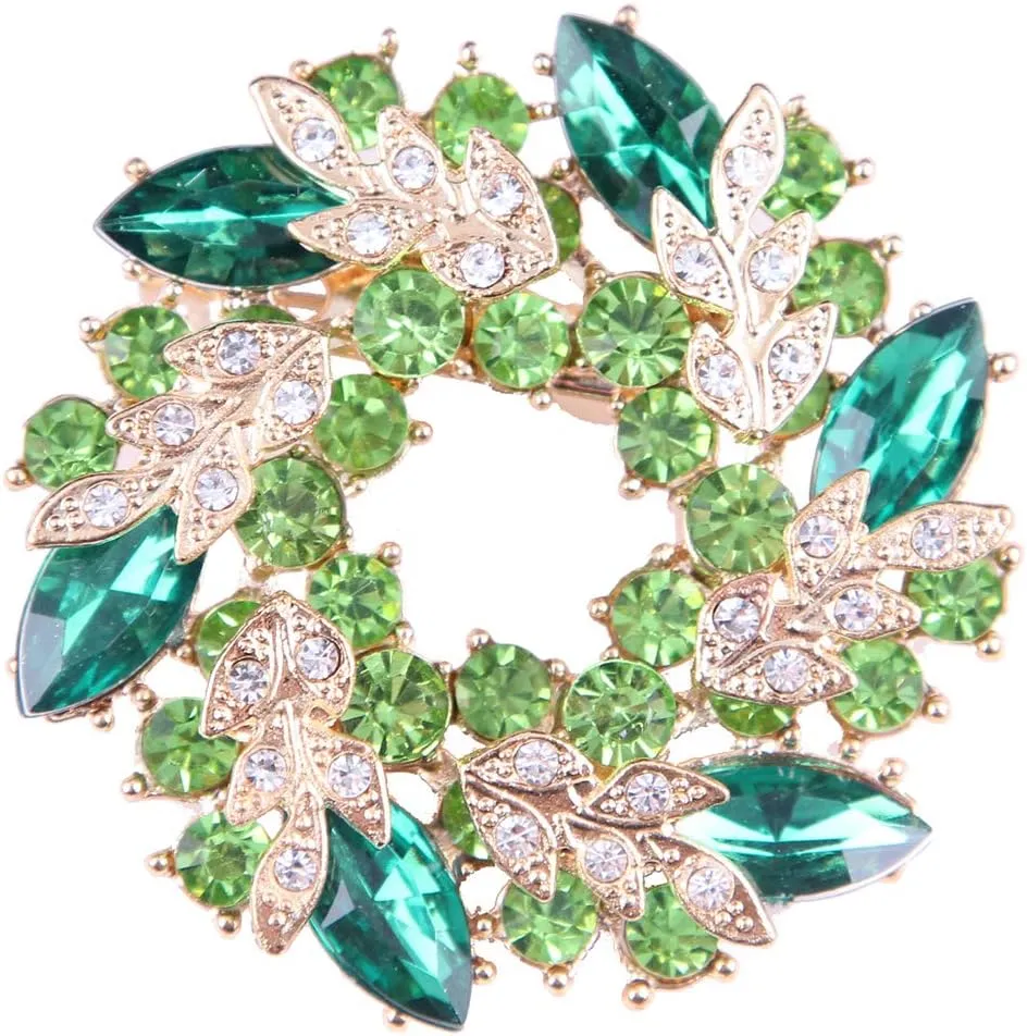 seven wolves Brooch Pin Women's Rhinestones Breastpin for Wedding/Banquet/Bouquet