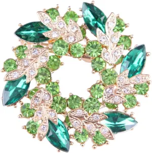 seven wolves Brooch Pin Women's Rhinestones Breastpin for Wedding/Banquet/Bouquet