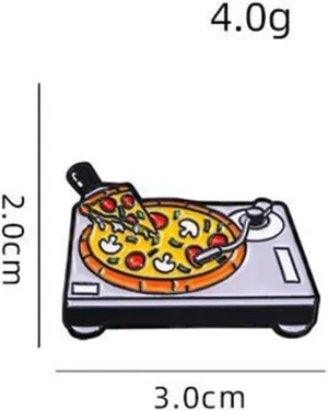 Share Pizza Brooch Rocket Ship Badge Fan Cosplay Jewelry Video Game Peripheral Gifts Drip Oil Painted Enamel Pins Suitable for Hats Jackets Canvas Bags