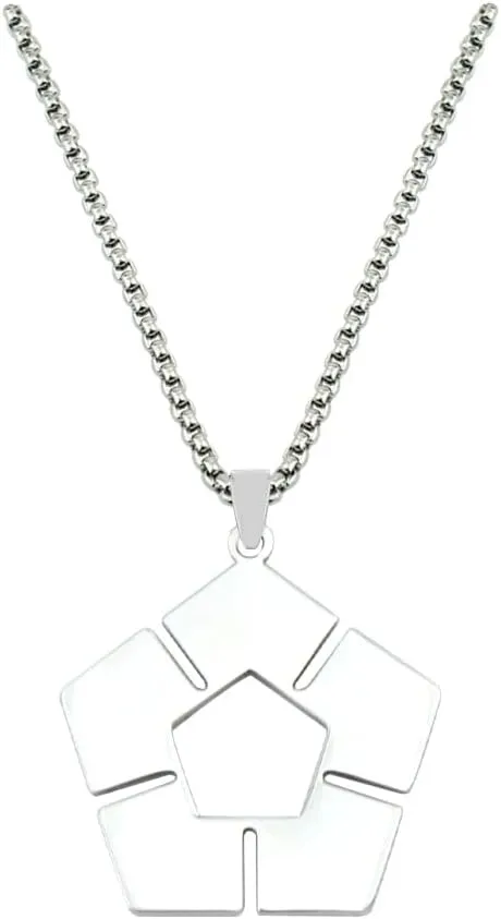 Soccer Anime Blue Lock Pendant Chain Cosplay Jewelry Accessory Necklace - Silver