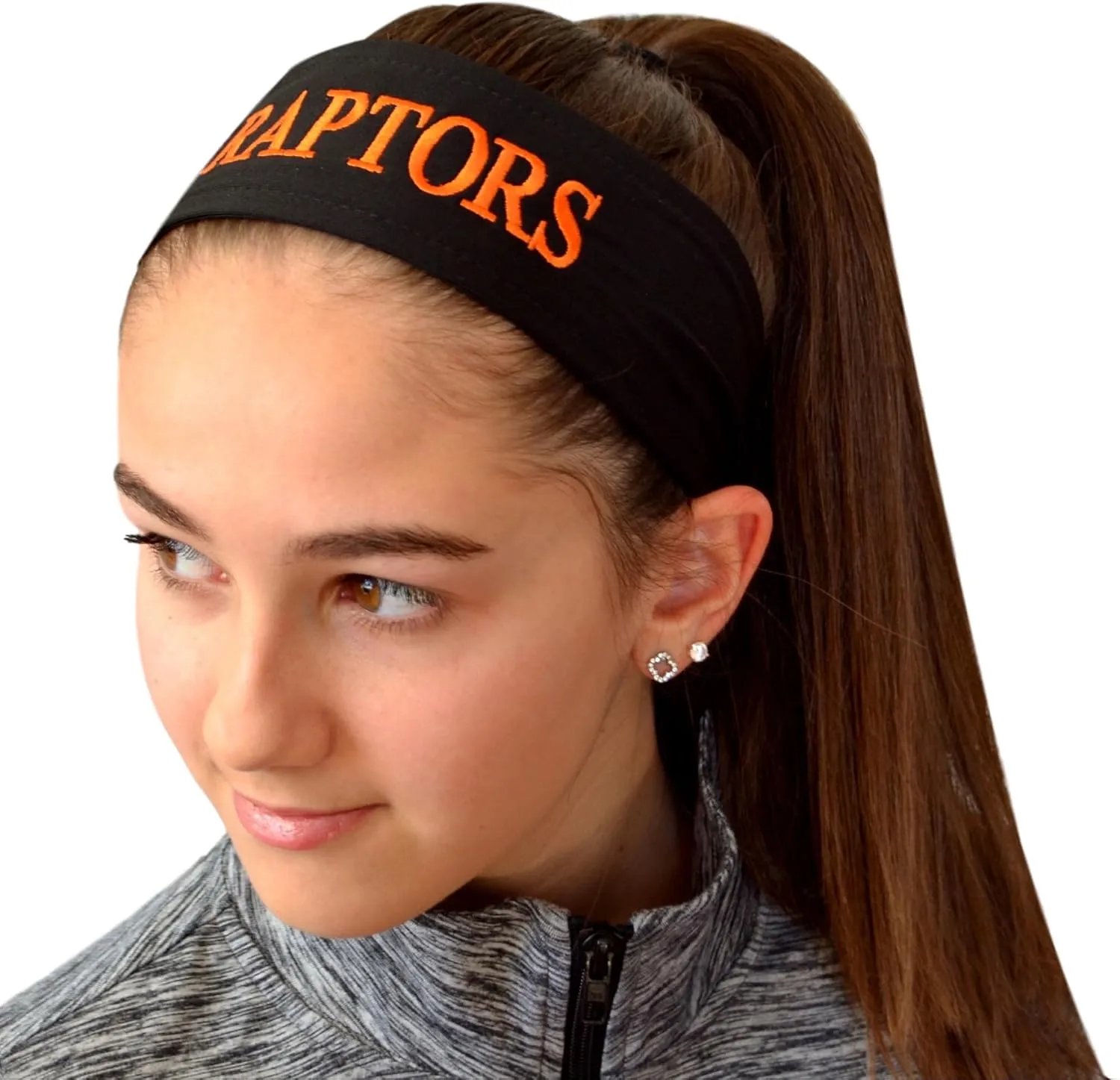 Soccer Headband Moisture Wicking TIE Back Personalized with Embroidered Heart and Custom Name