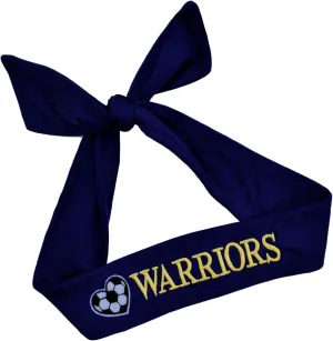 Soccer Headband Moisture Wicking TIE Back Personalized with Embroidered Heart and Custom Name
