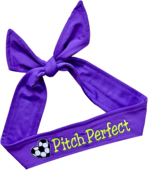 Soccer Headband Moisture Wicking TIE Back Personalized with Embroidered Heart and Custom Name