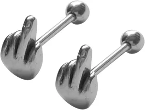 SOIMISS Tongue Jewelry 2pcs Punk Stainless Steel Tongue Rings Piercing Jewelry for Women Men