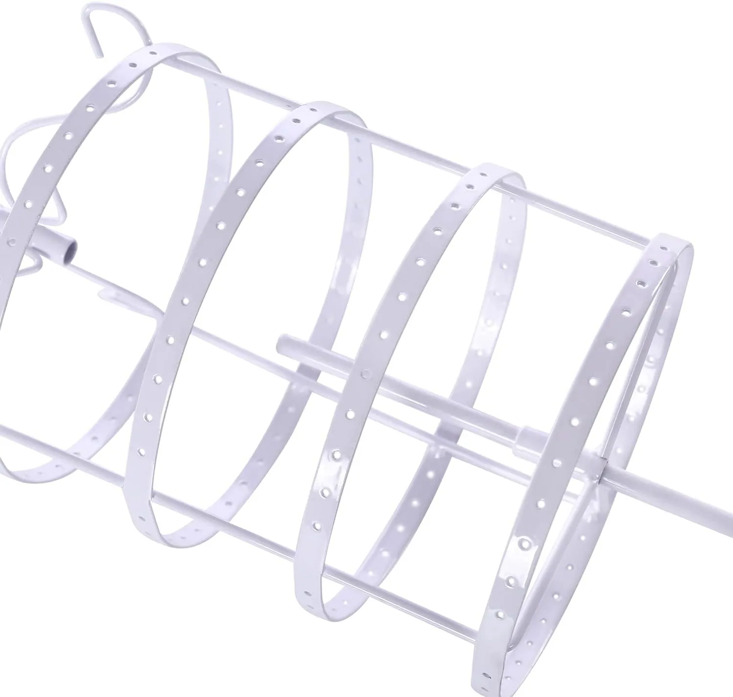 Sooyee Jewelry Holder,360 Rotating Earring Holder Organizer Jewelry Stand,4 Tiers 144 Holes Earring Display Stands for Selling,Metal Jewelry display,White