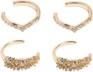Stainless Steel Adjustable Ear Cuff Earring Wraps No Piercing Earring Cuffs for Women for Graduations Festivals and Travel