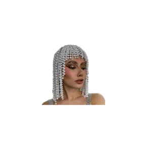 STONEFANS Pearl Headpiece Bridal for Women Roaring 20s Gatsby Pearl Head Chain Jewelry Hair Accessory