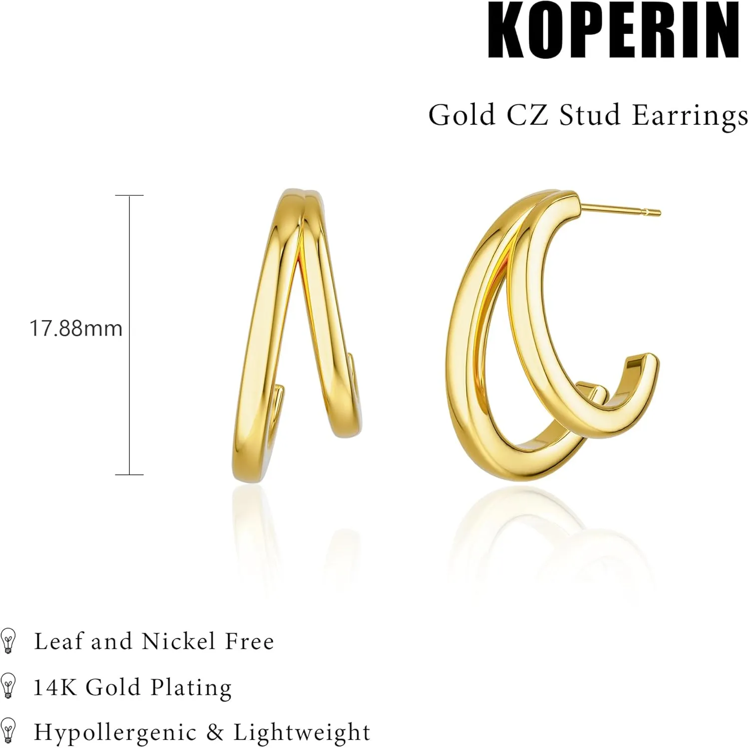 Stud Earrings Sets for Women Non Piercing - Small 14K Gold/Silver Plated CZ Thin Pearl Huggie Hoop Earring Hypoallergenic Dainty Ear Cuff Trendy Gifts